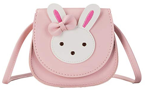 VALICLUD Osterhase Geldbörse für Mädchen Leder Bunny Bag Mini Kaninchen Tasche Kawaii Geldbörse Nette Crossbody Taschen Für Frauen Bandolera Niña (Rosa)