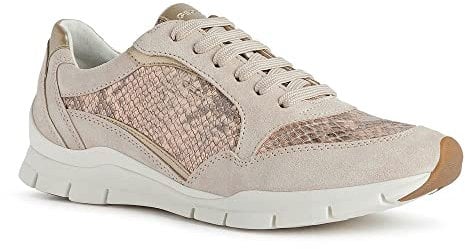 Geox Baskets D Tabelya A pour Femme, Beige Skin Rose Gold, 41 EU