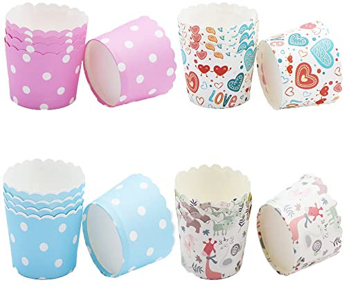 ZTTFIONI 200 Piezas Papel Cupcakes, Copa de Horneado Moldes de Pape, Moldes Magdalenas, Papel para Magdalenas Muffins, Moldes Papel, para Reuniones Familiares, Fiesta de Cumpleaños, Fiesta de Bodas