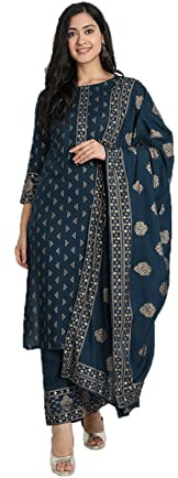 Ensemble kurta indien pour femme avec haut kurti dupatta et pantalon