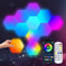Pannelli LED Gaming, Applique da Parete LED RGBIC Muro App e Telecomando, Lampada Gaming Luci Ambiente Sincronizzazione Musicale,Luci Esagonali Geometria per Gaming Room Camera da Letto,10 Pannelli