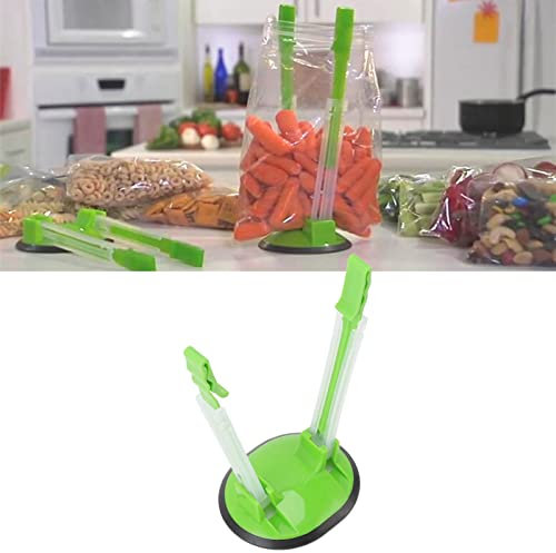Baggy Rack Holder for Food Prep Bag,4 Pack Baggy Rack,Food Storage Bags Clip Hands Free Freezer Bags Holders Reusable Food Storage Bags Clip for Zipper Bags Freezer Bags Food Prepare Bags