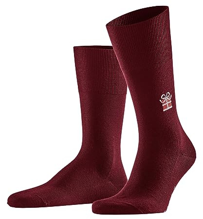FALKE Herren Socken Airport M So Wolle Baumwolle Einfarbig 1 Paar, Rot (Ingle 8077) - Gift, 43-44