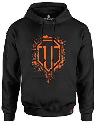 Copytec World of Tanks Hoodie Paint Splatter #42023, Größe:M, Farbe:Schwarz