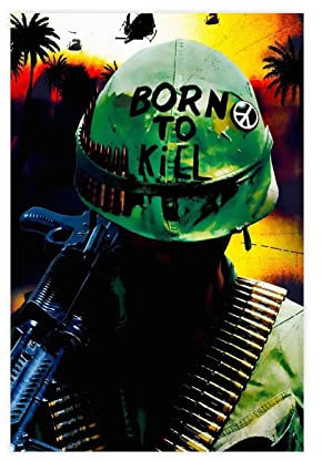 KOURT Vollmetall-Jacke, Poster, Film, Leinwand, Poster, Wandkunst, Dekoration, Bild, Gemälde für Wohnzimmer, Schlafzimmer, Dekoration, Rahmen: 30 x 45 cm