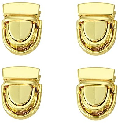 PLABBDPL 4Pcs Chiusure per Borse Chiusura a Scatto per Borsa Chiusura Bottoni Serrature Per Borsa Fai da Te Chiusure in Metallo per Borse Valigia Portafogli e Borse Artigianali Fai-da-Te