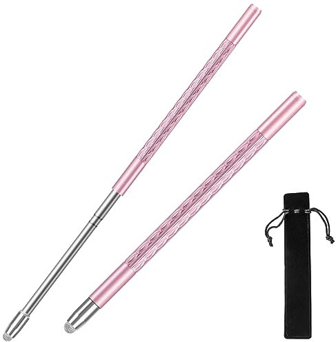 iMoebel Ausziehbarer Tablet Stift bis 40 cm lang, Universal Teleskop Touchscreen Stift für Handy Tablets kapazitive Touchscreens, Präsentationen-Stylus für Kinder und Erwachsener Lehrer, Rosa