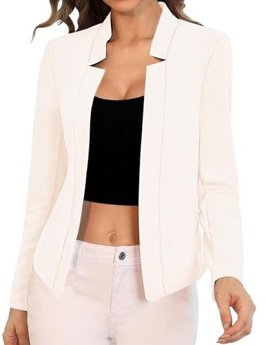 FWAY Femme Vestes de Costume à Manches Longues Blazer Élégant Bureau Affaires Slim Fit Veste De Costume