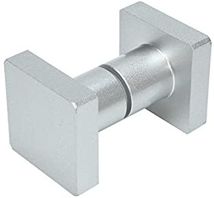 OTHZON Paquete de 2 perillas para Puertas de Ducha, manijas de Puerta de Aluminio, mamparas de Ducha, reemplazo de manija de Puerta de Vidrio, perillas Dobles sólidas (Color: Plata)