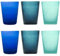 Memento Set 6 bicchieri acqua in pasta di vetro 300cc (Under The Sea)