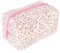 Reise Kosmetiktasche, Kosmetiktasche Aesthetic Blumen, Gesteppte Kulturtasche Damen, Blumen Kulturbeutel, Make Up Tasche Aesthetic, mit Reißverschluss, für Beauty-Utensilien (Rosa)