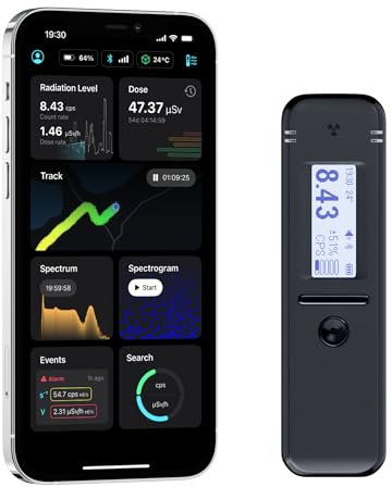 Intelligenter Geigerzähler Radiacode-103 mit kostenloser Mobil-App – Nuklearer Strahlungsdetektor