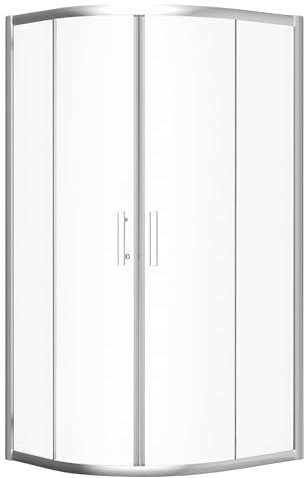 BADLAND Duschkabine Runddusche Halbrund 90x90 190 cm HELA Eckdusche Duschabtrennung Transparent Glas 6 mm…