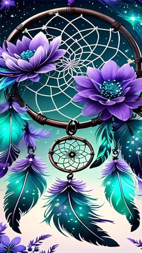 ZHUMUTO Diamond Painting Groß XXL Bilder Set Erwachsene,70x40 CM/27,5x15,7 Zoll Traumfänger B,5D Diamant Painting Bilder Erwachsene mit Zubehör Stift Für Wohnzimmer Dekoration