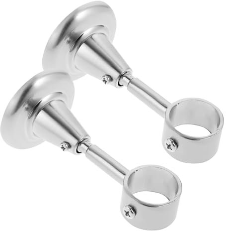 VICASKY Robuste Gardinenstange Aus Aluminiumlegierung - 28mm - Deckenhalterung Für Gardinen Schrankstange Kleiderstange Duschstange Edelstahl Wandhalterung 2 Stück Im Set Ideal Für