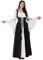 Spooktacular Creations Black Renaissance Costume Women, Medieval Chemise, Ren Faire Dress, Irish Overdress, Renaissance Corset with Trumpet Sleeve for Cosplay, Wedding-M