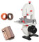 Benchtop Bandsaw, 350W Bandsäge Holzbandsäge mit Feststellgriff für Werkbank, Tischverstellung 0-45°, 2950RPM, Schnitthöhe 8 cm