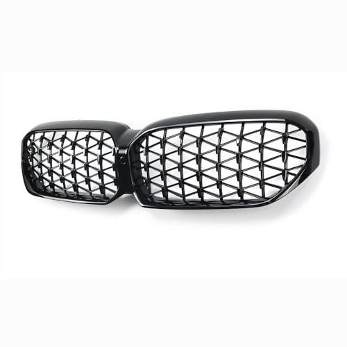 XYghzh Nieren Schwarz Kühlergrill Streifen Kühlergrill für BMW New 5 Series Late G30 G38 2020-2024,Grill Glanz Schwarz Doppelsteg Sport Kühlergrill