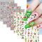Nagelsticker Weihnachten，8 Blatt Grinch Nail Sticker Weihnachten，Weihnachtsmann Nagelaufkleber Weihnachten Nagel Sticker，Grinch Deko Weihnachtssticker Nägel