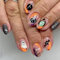 Press On Nails - 24PCS Short Square Halloween False Nails with Glue, Spider Web Pumpkin Detachable, Fake Nails for Women and Girls Nail Art Cosplay Decoration