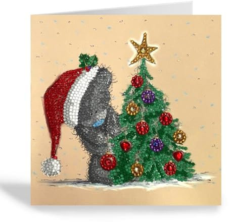 Season Sparkle Tatty Teddy Crystal Art Card 18x18cm
