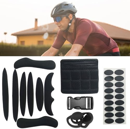 Ersatz Fahrrad Helm Polster,Helm Polster Schaumstoff Kit,Helmpolster Schaumstoff,Universal Fahrradhelm Pads,Helm Polster Schaumstoff Kit,Schwamm Helmpolster, Fahrradhelmpolster,Ersatz Fahrrad,Schwarz