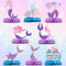 QIFU 8Pcs Meerjungfrau Party Dekorationen, Meerjungfrau Tafelaufsätze, Wabe Tabelle Dekorationen Tafelaufsatz Schmetterling Thema Party Zubehör für Mädchen Geburtstag Baby Dusche Dekor