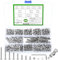 640 Stk M4 Schrauben Set, Linsenkopf Innensechskantschrauben Muttern Set, Linsenkopfschrauben mit Muttern Set, Maschinenschrauben Sortiment, Gewindeschrauben und Muttern mit Unterlegscheiben Set