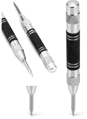2Pcs Centre Punch, Automatic Centre Punch, Centre Punch for Metal, Spring Loaded Centre Punch, Punch Tool, Spring Punch, AlsoCan Be Used To Break The Car Window To Escape In An Emergency