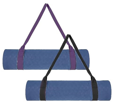 2 Stück Tragegurt Yogamatte,Verstellbare Yoga Gurt,Yogagurt,Baumwolle Yogamattenriemen Yogamatten Halteband,Strap,für Tragen,Verstauen und Organisieren von Gymnastikmatte,Sportmatte Aller Größen