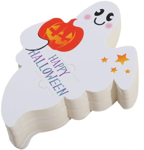 Dinntty Carte Sucette d'halloween en Papier, 50 Pièces, Décoration De Citrouille, Porte-Bonbons, Cartes Cadeaux, Prix De Jeux Scolaires