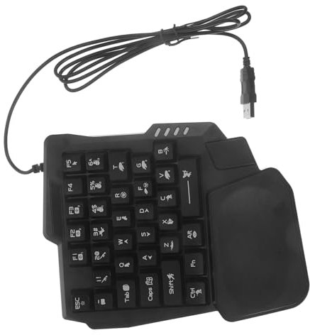 KONTONTY Mecánico Retroiluminado de Teclas para E Sport para Pc para Jugadores y Estudiantes Casa o Dormitorio