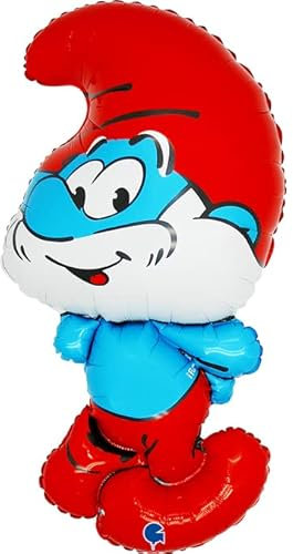 Toyland® 84 cm (33 Zoll) Folienballon in Papa-Schlumpf-Form – Partyballons für Kinder