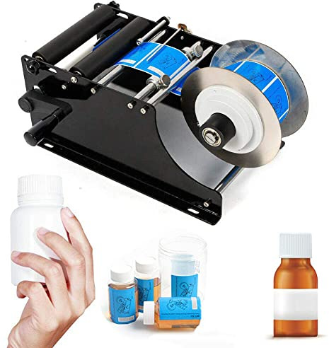 Flaschenetiketten-Applikator-Maschine, Hochgeschwindigkeits-Etiketten, 30 Etiketten/Minute, für Dosen, Kunststoff, Glas, Metallflaschen