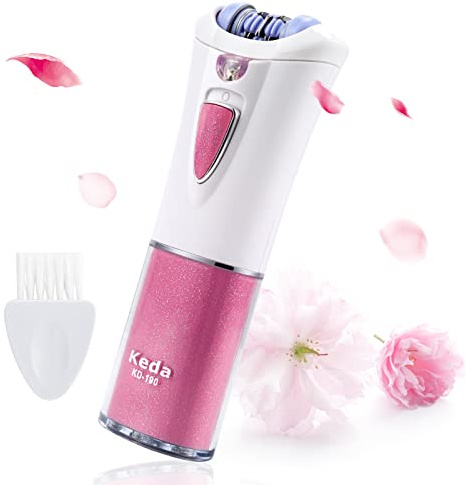 Epilator for Women - Facial Hair Removal, Face Bikini & Body Hair Remover, Portable Smooth Glide Cordless Tool for Daily Grooming & Travel