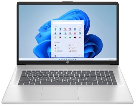 HP Laptop 17-cn4002sl, PC Portatile 17, Display IPS FHD, Notebook, (Intel Core 5 120U, RAM 16GB, SSD 512GB, Windows 11), Computer Portatile, Uso quotidiano, Tastiera Italiana, QWERTY, Argento