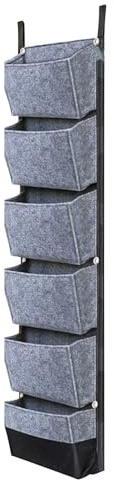 Hängende Pflanzbeutel mit 6 Taschen Quadratische Pflanzbeutel für Vertikale Gartenwand Pflanzkästen Leichte Atmungsaktive Filz Anbaubeutel für Kräuter Blumen Gemüse und Erdbeeren Optimal für Gärten Hö