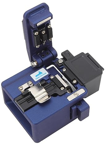 Uadme Fibre Optic Cleaver, 3 in 1 Fiber Cable Cutting Tool with Automatic Rebound Slider Rail, Optical Fiber Splicing Cutter, Cold Connection Tools Fiber Equipment (Blue)