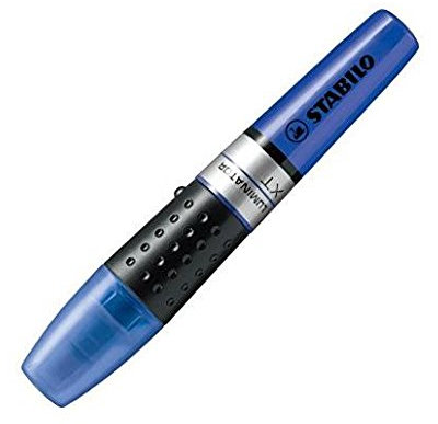 STABILO® Textmarker LUMINATOR®, Keilspitze, 2-5 mm, Schreibfarbe: blau (5 Stück), Sie erhalten 1 Packung á 5 Stück