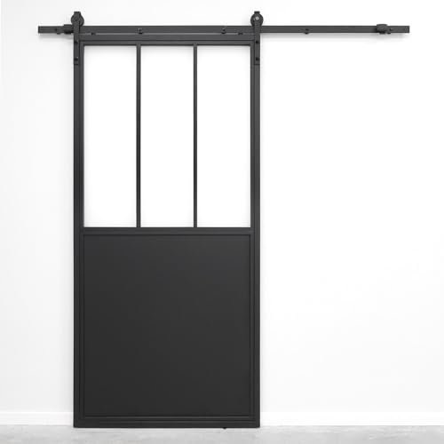 SEART Loft Glasschiebetür Arezzo (100x210cm, milchig), Loft Schiebetür 100x210 cm