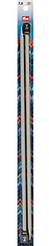Prym Pym Aluminium (40 cm, 7,00 mm) Aiguille de Tricot - 1 unité, Pearl Grey
