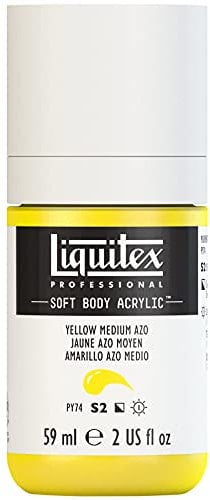 Liquitex Acrylic Paint, Medium Yellow AZO, 59 ml (Pack of 1)