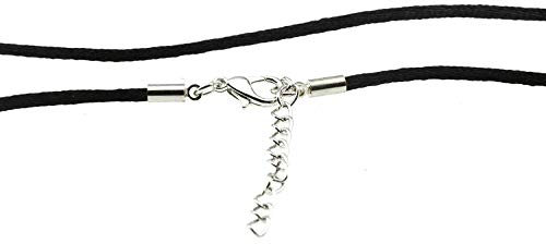 Embolden Jewelry Best Buy Black Silk Satin Cord Rope Necklace Chain with Firmly Attached Silver Clasp - 14 16 18 20 22 24 26 28 Buy Now at Introductory Price,