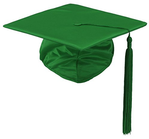 Unbekannt Doktorhut Graduation Cap Mortarboard Uni Abschlussfeier Abitur 23x23cm Platte mit Karton Verstärkt (Apfelgrün)