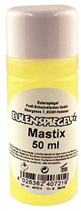 Eulenspiegel - Mastix Spirit Gum Bühnenkleber, 50 ml | Professioneller Hautkleber für Bärte, Wunden & Spezialeffekte, für Theater, Halloween & Karneval