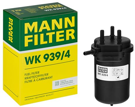 MANN-FILTER, WK 939/4 Fuel Filter | For Passenger Cars, Fuel System Protection, Injector Protection, Clean Fuel Supply, True OE Engineering