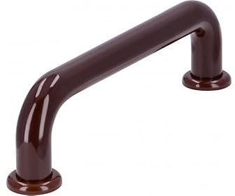 SIRO Möbelgriff + Unterlage Bonn, Schlicht, Kunststoff braun, 112 mm x 31 mm x 16 mm, LA 96 mm, 0364-112K2