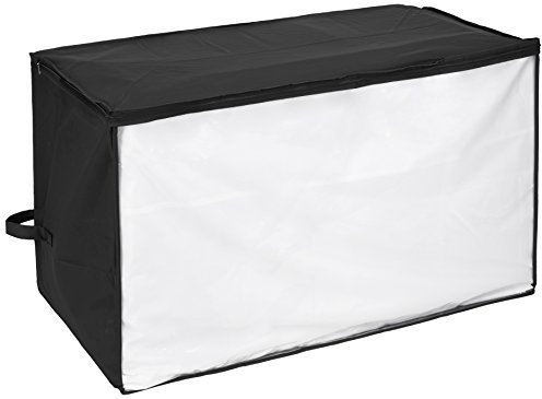 WENKO Jumbo-Box Deep Black, Polyethylen-Vinylacetat, 91 x 48 x 53 cm, Schwarz