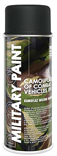 Deco Color 1 Stück 400ml Militär Army Militärlack Lackspray Nato Farbe wählbar (schwarz RAL 9021)