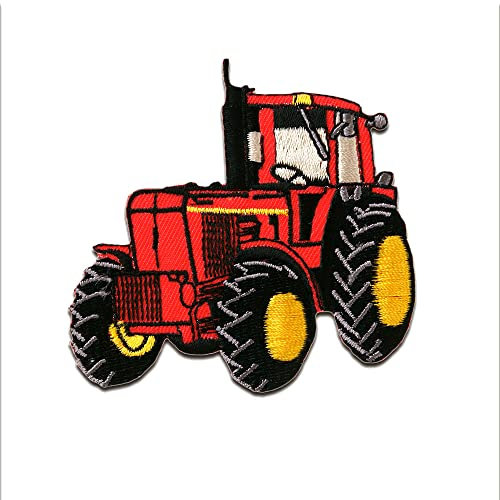 Catch the Patch Traktor - (Größe: 7,3 x 7,5 cm) – Patches & Bügelbilder zum Aufnähen oder Aufbügeln – Für Kleidung, Jacken, Rucksäcke & DIY-Projekte